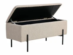 Best Banco WATFORD de 95 cm con caja de almacenaje - Tela o terciopelo-Color Banco Y Pie De Cama|Banco Y Pie De Cama