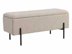 Best Banco WATFORD de 95 cm con caja de almacenaje - Tela o terciopelo-Color Banco Y Pie De Cama|Banco Y Pie De Cama