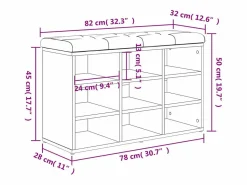 Online Banco zapatero 82x32x50 cm madera de ingeniería Zapatero|Mueble De Almacenaje