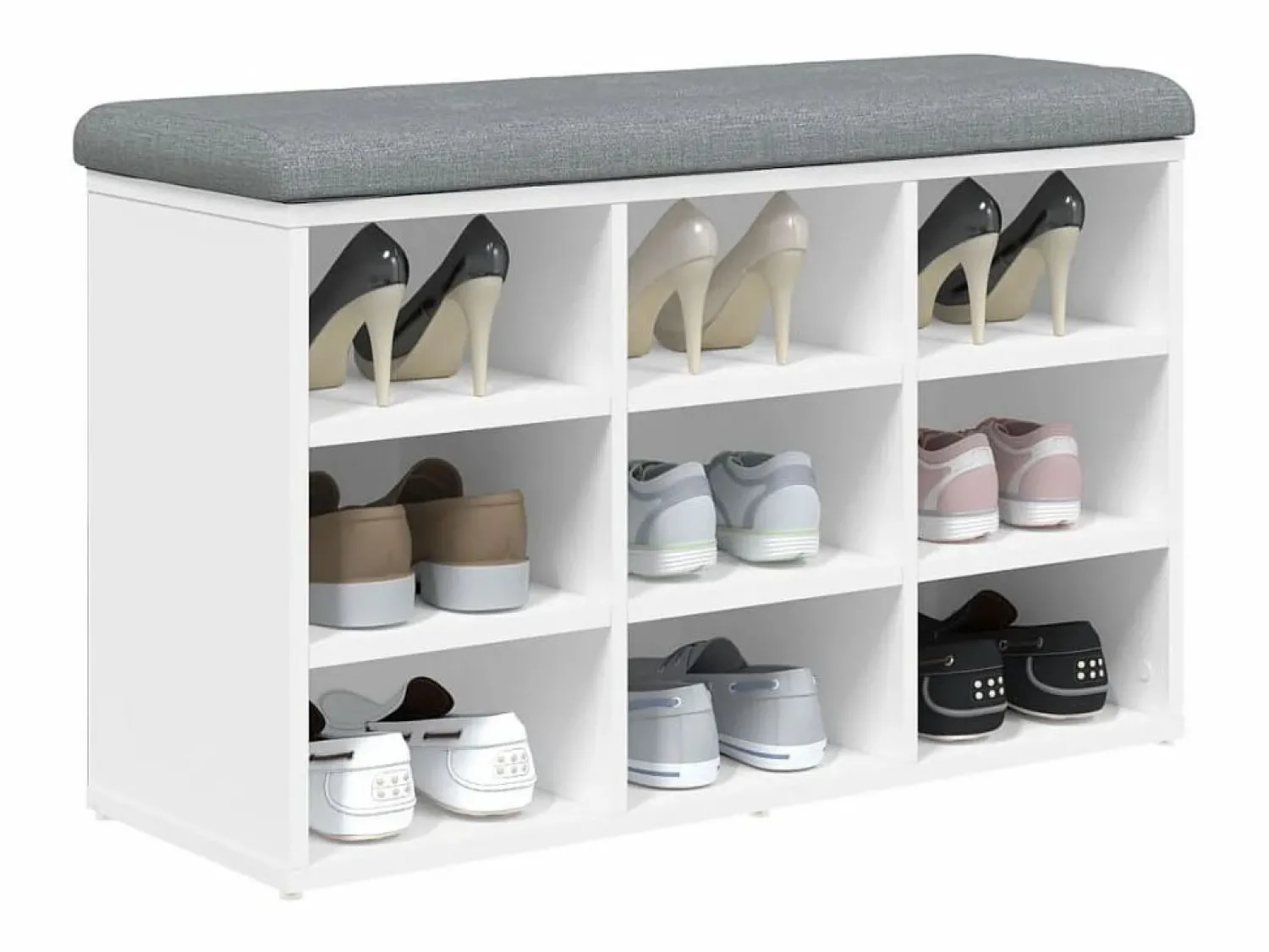 Online Banco zapatero 82x32x50 cm madera de ingeniería Zapatero|Mueble De Almacenaje