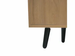 OKWISH Banco zapatero de 100 cm, 3 puertas, asiento acolchado, almacenaje multinivel, tiradores asimétricos