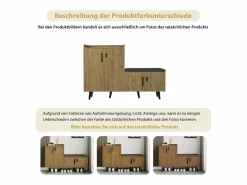 Hot Banco zapatero moderno con 4 puertas y cojín - patas y tiradores de metal - color natural - 120 x 34 x 82 cm Zapatero|Mueble De Almacenaje