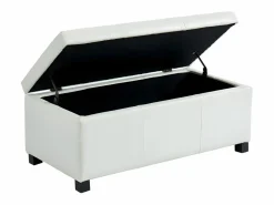 Outlet Vente-unique Banco-baúl de piel sintética color FILIPPO Blanco