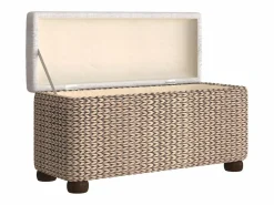 vidaxl Bancos con almacenaje con cojín 2 uds enea 69 cm