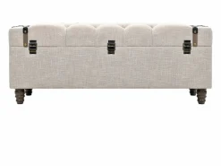Sale Bancos de almacenamiento 3 piezas madera y acero 112x37x45 cm Banco Y Pie De Cama|Banco Y Pie De Cama