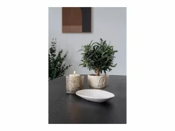 ebuy24 Bandeja de cerámica blanca 30,5 x 20 cm