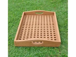 Sale Concept-Usine Bandeja de madera teca BAWA Marru00f3n