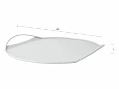 Clearance Bandeja de metal para servir con diseño moderno Tab - oscuro Verde