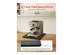 Bandeja Deslizante para Electrodomésticos de Cocina SucceBuy, 33 x 40,6 cm Bandeja con Ruedas de Goma, para Pequeños Electrodomésticos de Cocina, Color Presentación Y Servicio