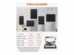 Outlet Bandeja Deslizante para Electrodomésticos de Cocina SucceBuy, 26,7 x 33 cm, Bandeja con Ruedas de Goma, para Pequeños Electrodomésticos de Cocina, Color Negro