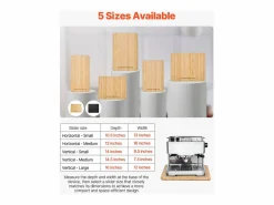 Sale Bandeja Deslizante SucceBuy para Aparatos de Cocina, 33 x 40,6 cm, Tabla Móvil para Cafetera, Pequeños Electrodomésticos de Cocina, Color Madera Color natural claro