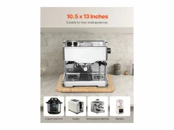 Clearance Bandeja Deslizante SucceBuy para Aparatos de Cocina, 26,7 x 33 cm, Tabla Móvil para Cafetera, Pequeños Electrodomésticos de Cocina, Color Madera Color natural claro