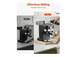 Clearance Bandeja Deslizante SucceBuy para Aparatos de Cocina, 26,7 x 33 cm, Tabla Móvil para Cafetera, Pequeños Electrodomésticos de Cocina, Color Madera Color natural claro