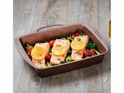 Sale Pyrex Bandeja honda para horno Asimetría antiadherente inox 27x35 cm Gris