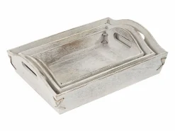 Clearance MCW Bandeja -C50 Shabby look (juego de 3), , shabby Blanco