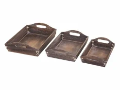 MCW Bandeja -C50 Shabby look (juego de 3), marrón, shabby