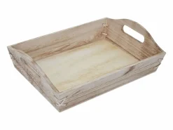 Outlet Bandeja -C50 Shabby look (juego de 3), marrón natural Presentación Y Servicio