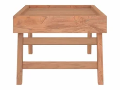 Online Bandeja plegable madera maciza de teca 55x35x25 cm Presentación Y Servicio