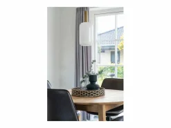 House Nordic Bandeja redonda en Sea Black and Brown Rush Ø 38 cm