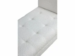 Best Banqueta tapizada blanca con patas madera negras Banco Y Pie De Cama|Banco Y Pie De Cama