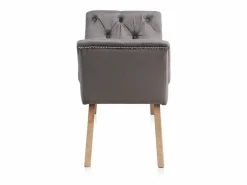 Outlet Banqueta tapizada con tejido aterciopelado y patas madera Banco Y Pie De Cama|Banco Y Pie De Cama