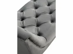 Outlet Banqueta tapizada con tejido aterciopelado y patas madera Banco Y Pie De Cama|Banco Y Pie De Cama