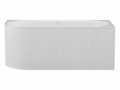 Sale Shower & Design Baño de esquina estriado - 200L - mate - Acrílico - Ángulo recto - 150cm - BARBORI Blanco