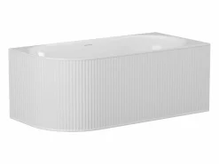 Sale Shower & Design Baño de esquina estriado - 200L - mate - Acrílico - Ángulo recto - 150cm - BARBORI Blanco