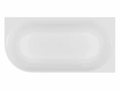 Shower & Design Baño de esquina estriado - 240L - mate - Acrílico - Ángulo recto - 170cm - BARBORI