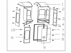 Best Baño de vapor 2 plazas con asientos ergonómicos MYLOO Hamman, Baño Turco