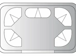 Hot Vente-unique Baño de vapor con panel de control exterior 6 plazas VENUS Blanco