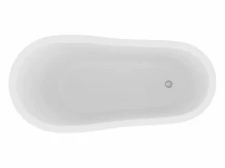 Best Baño independiente con patas de león blancas - 200 L - 145 x 74 x 77 cm - - NISOS II Bañera Con Patas|Bañera Semi Exenta