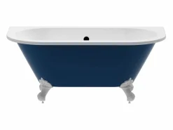 New Baño semi-exenta con patas de águila, brillante, 154L, 150 x 74 x 61 cm, SPARUS Bañera Con Patas|Bañera Semi Exenta