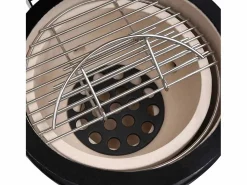 New vidaxl Barbacoa 2 en 1 ahumadora Kamado de cerámica 56 cm Negro