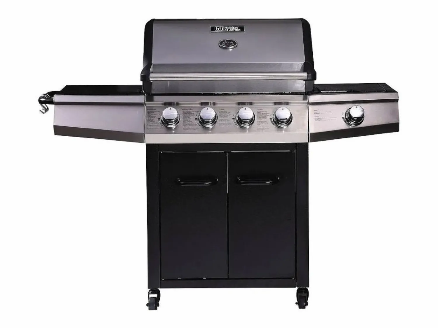 Habitat et jardin Barbacoa a gas "Bingo 5" - 5 quemadores (1 lateral) - 15.2kW + Funda de protección -