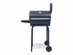 Discount vidaxl Barbacoa de carbón con ahumador y estante inferior Negro
