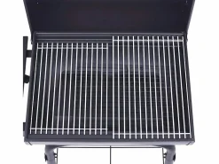 Discount vidaxl Barbacoa de carbón con ahumador y estante inferior Negro