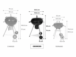 Best Sweeek Barbacoa de carbón con chimenea de encendido Negro