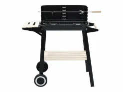 Hot Barbacoa de carbón con ruedas ES967233 Negro