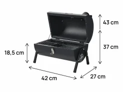 Sale Habitat et jardin Barbacoa de carbón portátil "Capitán" - 42 x 27 x 43 cm - Negro