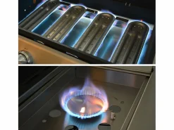Best Sweeek Barbacoa de gas con 4 quemadores + 1 fuego lateral, cocina exterior Negro