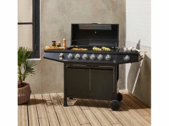 Barbacoa de gas de 7 quemadores con 1 quemador lateral Barbacoa