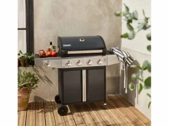 Hot Barbacoa de gas de 5 quemadores con 1 quemador lateral Barbacoa