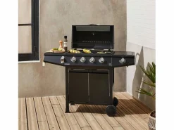 Hot Barbacoa de gas de 5 quemadores con 1 quemador lateral Barbacoa