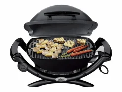 WEBER Barbacoa eléctrica Q1400 Gris antracita Negro