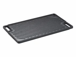 Barbacoa Placa SucceBuy, 25 x 42 cm, Parrilla de Cocción Reversible en Hierro Fundido para Barbacoa Plancha Cocina|Pequeño Electrodoméstico
