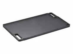 Barbacoa Placa SucceBuy, 25 x 42 cm, Parrilla de Cocción Reversible en Hierro Fundido para Barbacoa Plancha Cocina|Pequeño Electrodoméstico