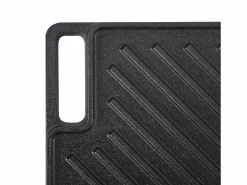 Barbacoa Placa SucceBuy, 25 x 42 cm, Parrilla de Cocción Reversible en Hierro Fundido para Barbacoa Plancha Cocina|Pequeño Electrodoméstico