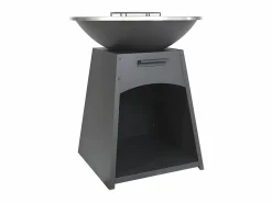Vente-unique Barbacoa plancha brasero de acero, Ancho 81 x Prof. 81 x Alt. 96 cm , , CORVERA