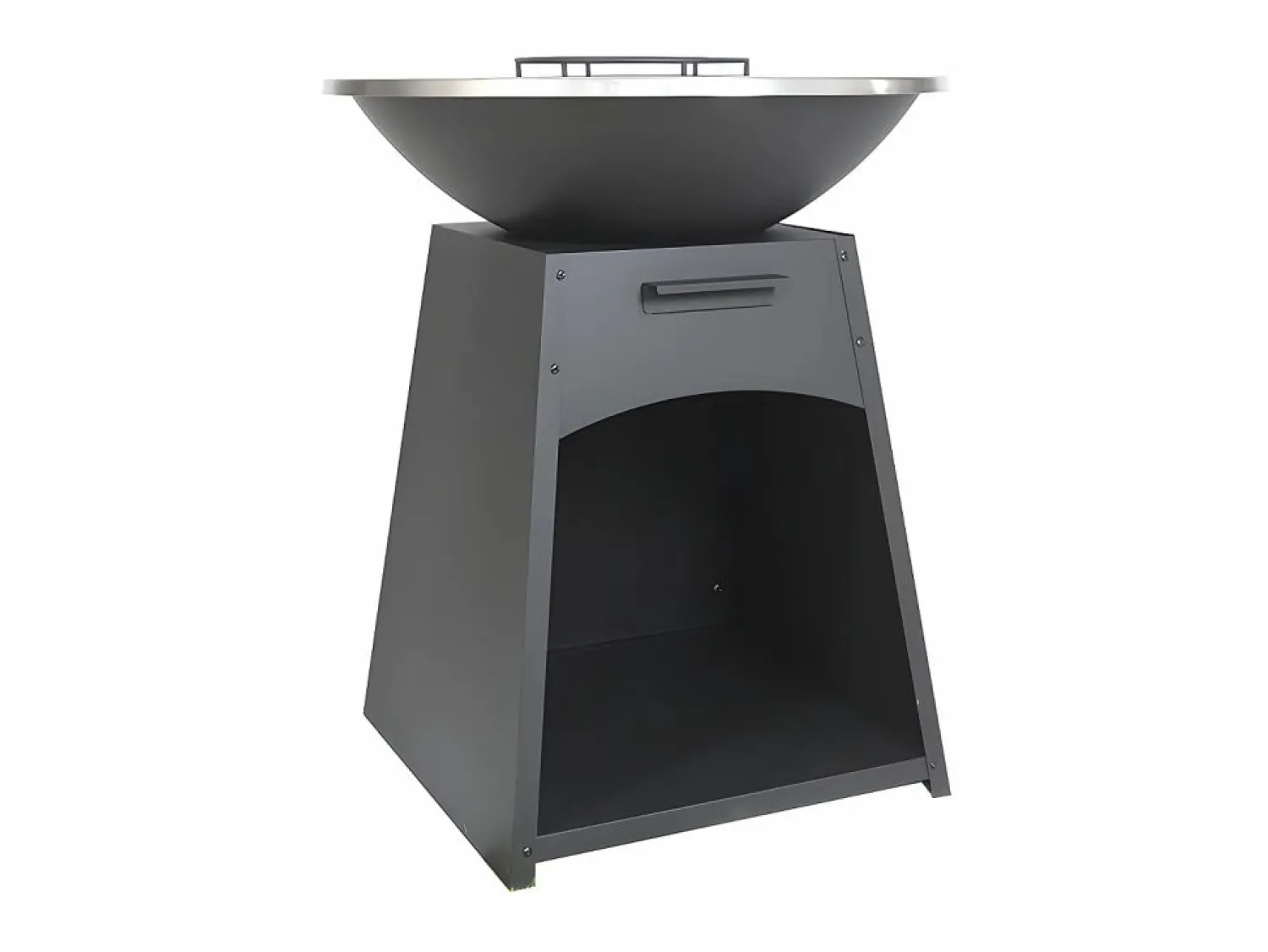 Vente-unique Barbacoa plancha brasero de acero, Ancho 81 x Prof. 81 x Alt. 96 cm , , CORVERA